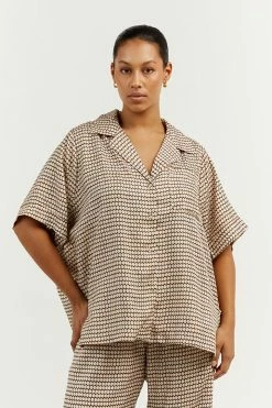 DISSH Boutiques ALFIE BEIGE SWIRL SHIRT