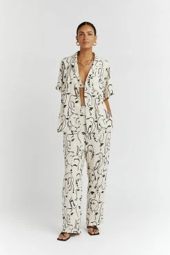 DISSH Boutiques MONET BEIGE SHORT SLEEVE SHIRT TOPS