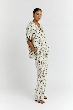 DISSH Boutiques MONET BEIGE SHORT SLEEVE SHIRT TOPS