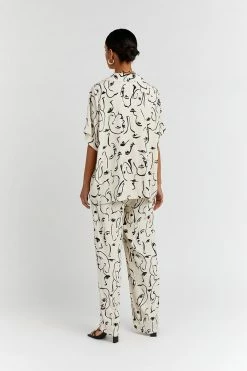 DISSH Boutiques MONET BEIGE SHORT SLEEVE SHIRT TOPS