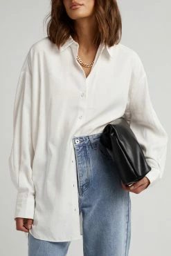 DISSH Boutiques ELLISON WHITE OVERSIZED SHIRT