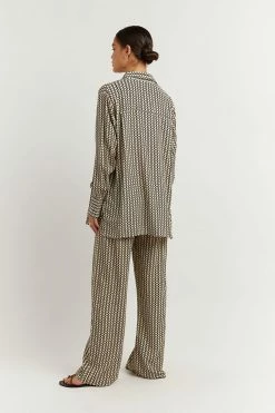 DISSH Boutiques MARLOW BEIGE GEO SHIRT THE BUMP FRIENDLY EDIT