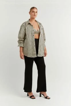 Best deal ๐ DISSH Boutiques LOCKWOOD BEIGE STRIPE ๐ SHIRT CLOTHING โญ 20 DISSH Boutiques LOCKWOOD BEIGE STRIPE SHIRT CLOTHING