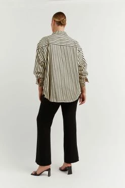 Best deal ๐ DISSH Boutiques LOCKWOOD BEIGE STRIPE ๐ SHIRT CLOTHING โญ 21 DISSH Boutiques LOCKWOOD BEIGE STRIPE SHIRT CLOTHING