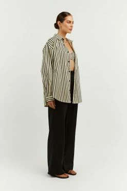 Best deal ๐ DISSH Boutiques LOCKWOOD BEIGE STRIPE ๐ SHIRT CLOTHING โญ 14 DISSH Boutiques LOCKWOOD BEIGE STRIPE SHIRT CLOTHING