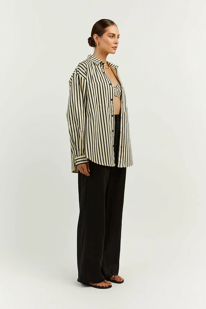 Best deal ๐ DISSH Boutiques LOCKWOOD BEIGE STRIPE ๐ SHIRT CLOTHING โญ 4 DISSH Boutiques LOCKWOOD BEIGE STRIPE SHIRT CLOTHING