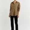 DISSH Boutiques CLOTHING LOCKWOOD MOCHA STRIPE SHIRT