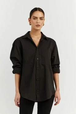 DISSH Boutiques CLOTHING MAXIE BLACK LONG SLEEVE SHIRT