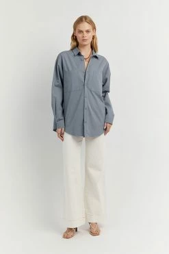 DISSH Boutiques CLOTHING MAXIE LIGHT BLUE LONG SLEEVE SHIRT