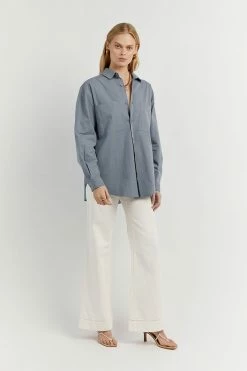 DISSH Boutiques CLOTHING MAXIE LIGHT BLUE LONG SLEEVE SHIRT