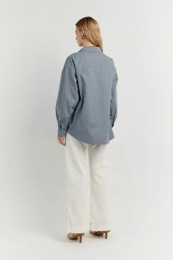 DISSH Boutiques CLOTHING MAXIE LIGHT BLUE LONG SLEEVE SHIRT
