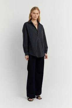 DISSH Boutiques CLOTHING MAXIE NAVY LONG SLEEVE SHIRT