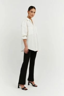 DISSH Boutiques MAXIE WHITE LONG SLEEVE SHIRT