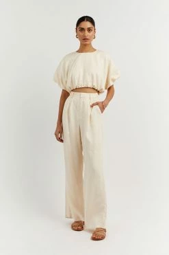 DISSH Boutiques CLOTHING BONNIE BUTTER BUBBLE CROP TOP