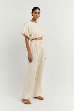 DISSH Boutiques CLOTHING BONNIE BUTTER BUBBLE CROP TOP