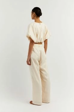 DISSH Boutiques CLOTHING BONNIE BUTTER BUBBLE CROP TOP