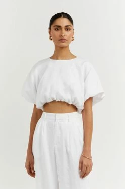 Budget ๐ฅ DISSH Boutiques BONNIE WHITE BUBBLE CROP TOP ๐ 8 DISSH Boutiques BONNIE WHITE BUBBLE CROP TOP