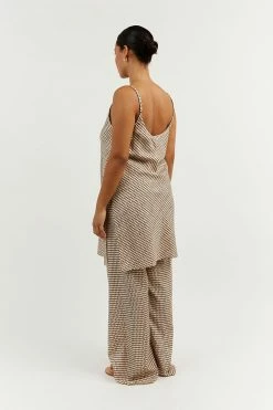 DISSH Boutiques THE BUMP FRIENDLY EDIT ALFIE BEIGE SWIRL TUNIC TOP