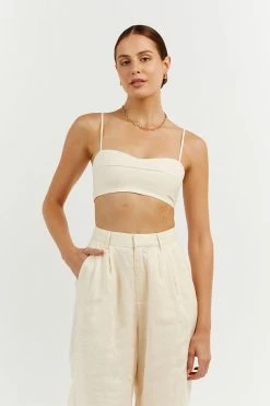 Cheapest ๐ฅ DISSH Boutiques VIENNA BUTTER LINEN CURVED CROP TOP CLOTHING โจ 8 DISSH Boutiques VIENNA BUTTER LINEN CURVED CROP TOP CLOTHING