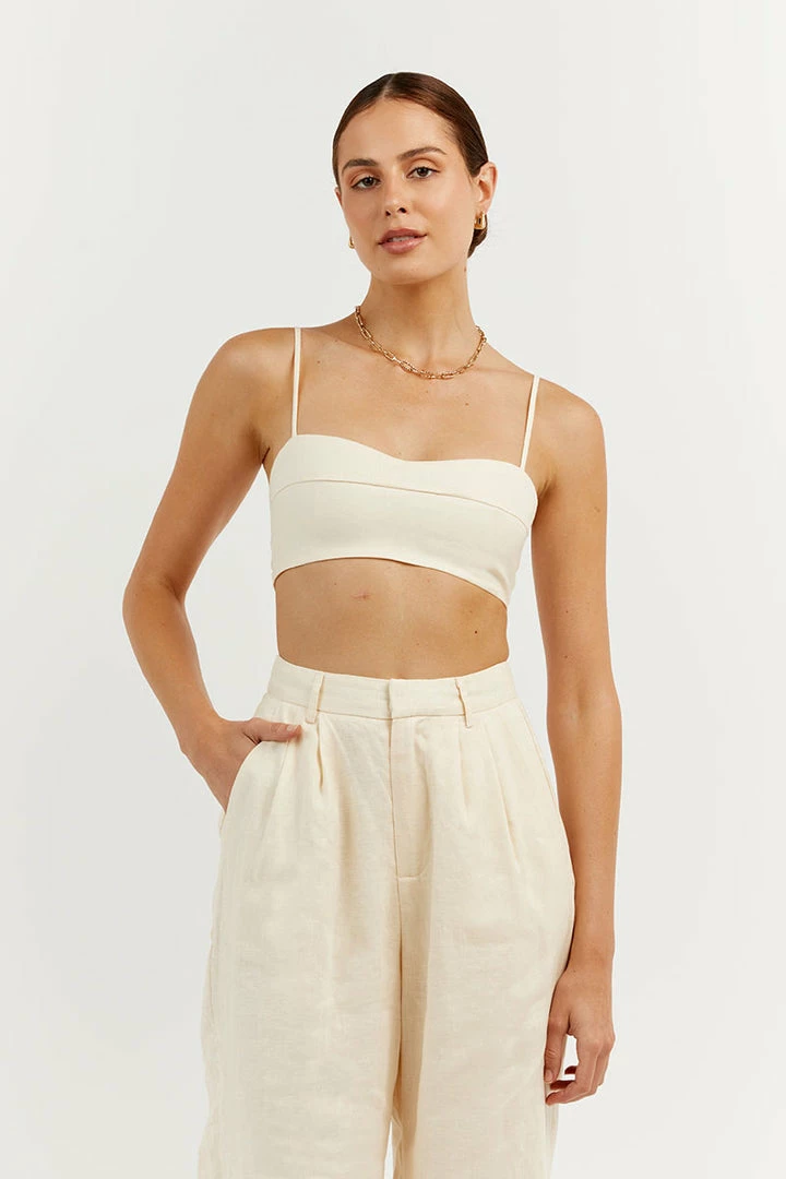 Cheapest ๐ฅ DISSH Boutiques VIENNA BUTTER LINEN CURVED CROP TOP CLOTHING โจ 3 DISSH Boutiques VIENNA BUTTER LINEN CURVED CROP TOP CLOTHING