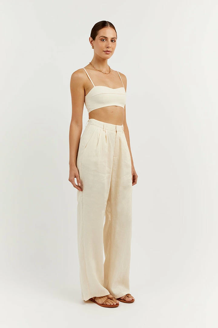 Cheapest ๐ฅ DISSH Boutiques VIENNA BUTTER LINEN CURVED CROP TOP CLOTHING โจ 4 DISSH Boutiques VIENNA BUTTER LINEN CURVED CROP TOP CLOTHING