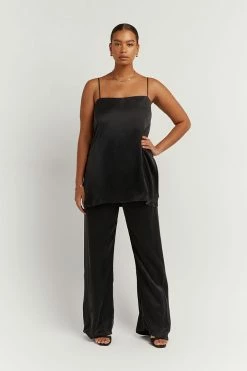 Best Sale 🥰 DISSH Boutiques EVANS BLACK SILK TUNIC TOP 😀 13 DISSH Boutiques EVANS BLACK SILK TUNIC TOP