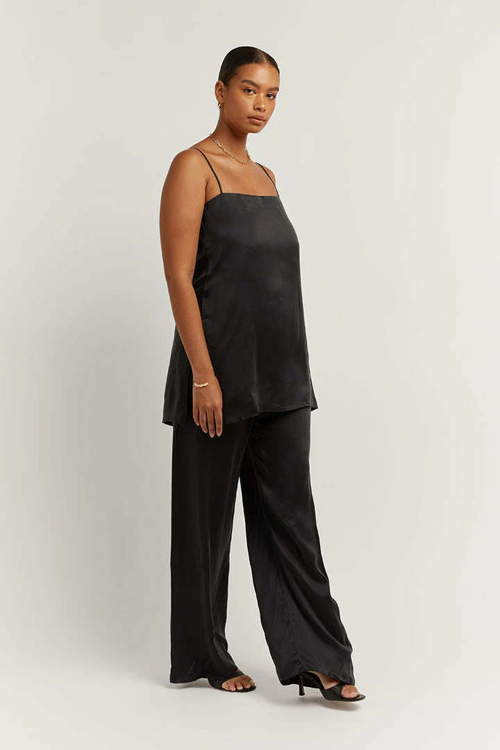 Best Sale 🥰 DISSH Boutiques EVANS BLACK SILK TUNIC TOP 😀 8 DISSH Boutiques EVANS BLACK SILK TUNIC TOP