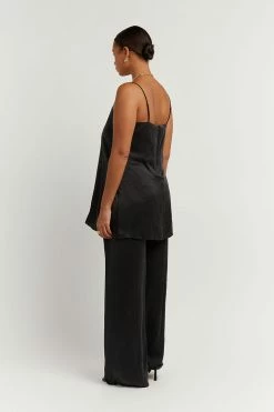 Best Sale 🥰 DISSH Boutiques EVANS BLACK SILK TUNIC TOP 😀 18 DISSH Boutiques EVANS BLACK SILK TUNIC TOP