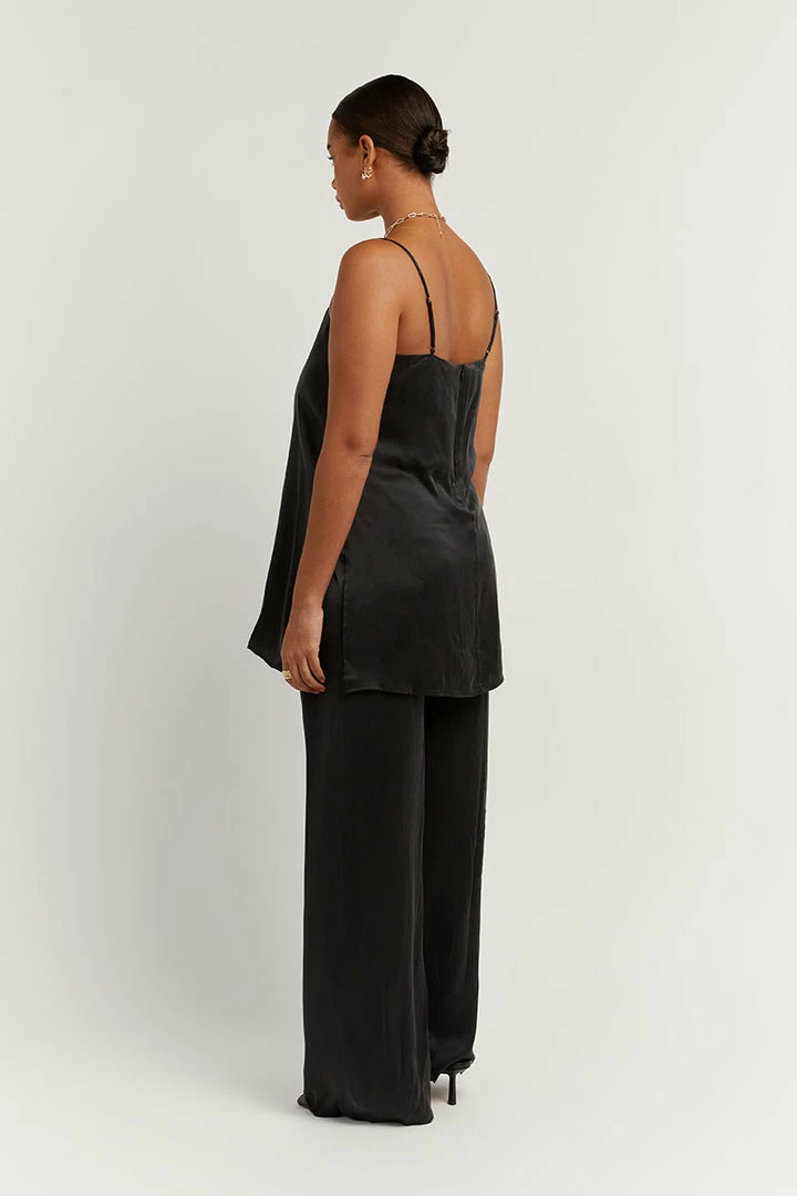 Best Sale 🥰 DISSH Boutiques EVANS BLACK SILK TUNIC TOP 😀 9 DISSH Boutiques EVANS BLACK SILK TUNIC TOP