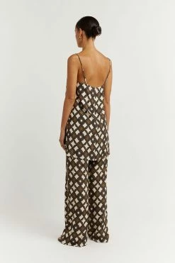 DISSH Boutiques GOSSE KHAKI GEO TUNIC TOP THE BUMP FRIENDLY EDIT