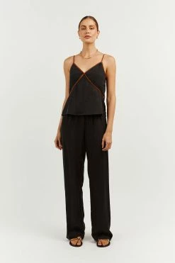 DISSH Boutiques MARCO BLACK BINDING CAMI TOP