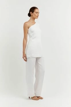 New ๐ DISSH Boutiques CLOTHING SASHA WHITE ONE SHOULDER TUNIC ๐ 9 DISSH Boutiques CLOTHING SASHA WHITE ONE SHOULDER TUNIC