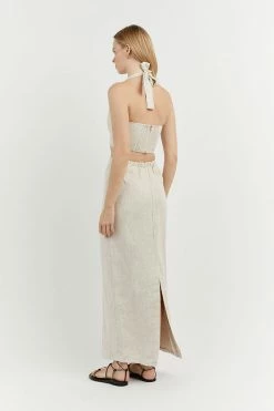 DISSH Boutiques WILLOW NATURAL HALTER CROP TOP