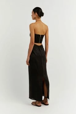 DISSH Boutiques BONNIE BLACK SWEETHEART CROP TOP CLOTHING