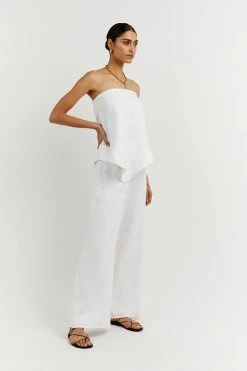 Best deal โ๏ธ DISSH Boutiques JESSIE WHITE LINEN STRAPLESS TOP CLOTHING ๐ 7 DISSH Boutiques JESSIE WHITE LINEN STRAPLESS TOP CLOTHING