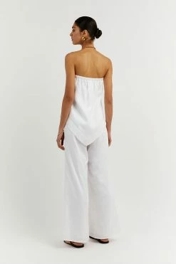 Best deal โ๏ธ DISSH Boutiques JESSIE WHITE LINEN STRAPLESS TOP CLOTHING ๐ 9 DISSH Boutiques JESSIE WHITE LINEN STRAPLESS TOP CLOTHING