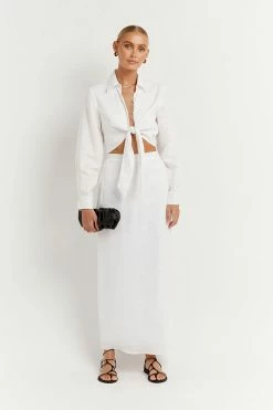 Best reviews of ๐ DISSH Boutiques CLOTHING ROBERTS WHITE LINEN MIDI ๐ SKIRT โญ 10 DISSH Boutiques CLOTHING ROBERTS WHITE LINEN MIDI SKIRT