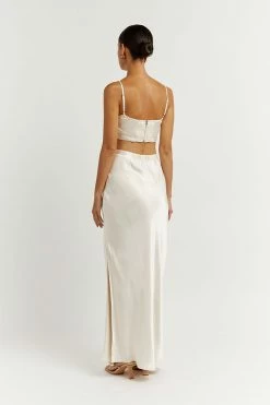 New โ๏ธ DISSH Boutiques SIMONE PEARL SATIN MIDI ๐ SKIRT CLOTHING ๐ 8 DISSH Boutiques SIMONE PEARL SATIN MIDI SKIRT CLOTHING