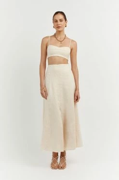 DISSH Boutiques HEATHER BUTTER SPLIT FRONT SKIRT CLOTHING