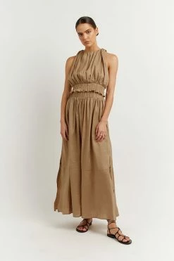 DISSH Boutiques LANA MOCHA CIRCLE SKIRT CLOTHING