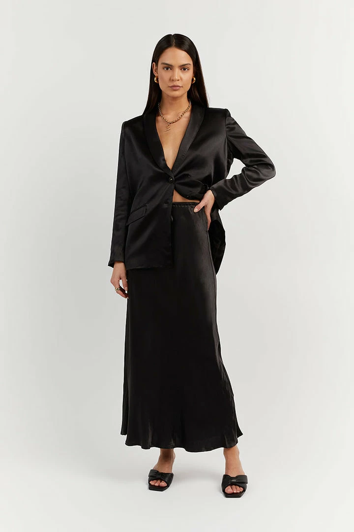 Outlet π DISSH Boutiques BOBBY BLACK SATIN BIAS CUT π SKIRT β 1 DISSH Boutiques BOBBY BLACK SATIN BIAS CUT SKIRT