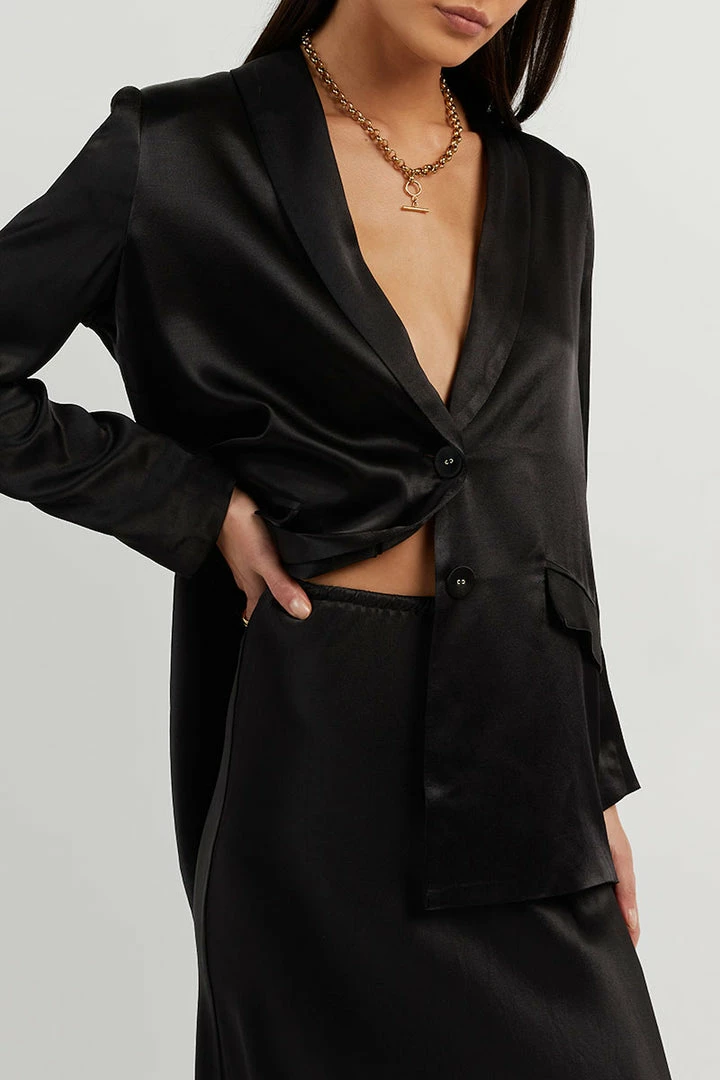 Outlet π DISSH Boutiques BOBBY BLACK SATIN BIAS CUT π SKIRT β 3 DISSH Boutiques BOBBY BLACK SATIN BIAS CUT SKIRT