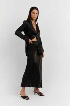 Outlet π DISSH Boutiques BOBBY BLACK SATIN BIAS CUT π SKIRT β 8 DISSH Boutiques BOBBY BLACK SATIN BIAS CUT SKIRT