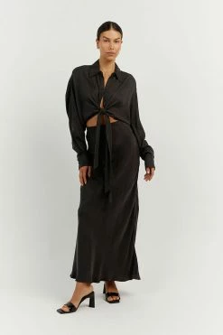 DISSH Boutiques CLOTHING MARTINI BLACK MIDI SKIRT