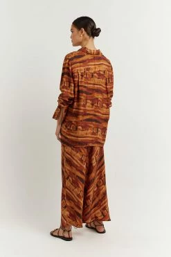 DISSH Boutiques SUNMOTION RUNWAY ALEX BROWN WATERCOLOUR MIDI SKIRT