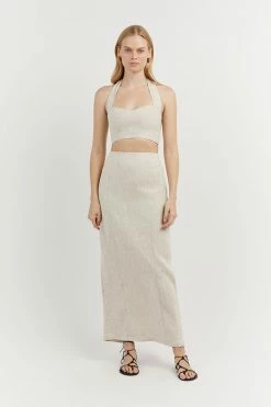 DISSH Boutiques WILLOW NATURAL STRAIGHT LONG SKIRT