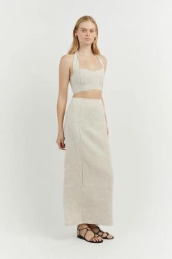 DISSH Boutiques WILLOW NATURAL STRAIGHT LONG SKIRT