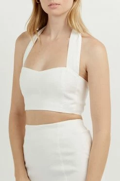 DISSH Boutiques WILLOW WHITE STRAIGHT LONG SKIRT