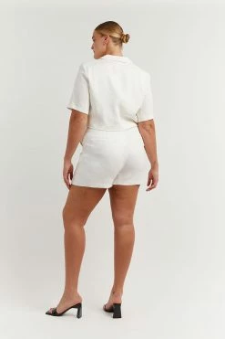 Best Sale π DISSH Boutiques LOGAN OFF WHITE LINEN SHORT CLOTHING π€© 20 DISSH Boutiques LOGAN OFF WHITE LINEN SHORT CLOTHING