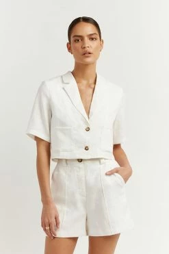 Best Sale π DISSH Boutiques LOGAN OFF WHITE LINEN SHORT CLOTHING π€© 13 DISSH Boutiques LOGAN OFF WHITE LINEN SHORT CLOTHING
